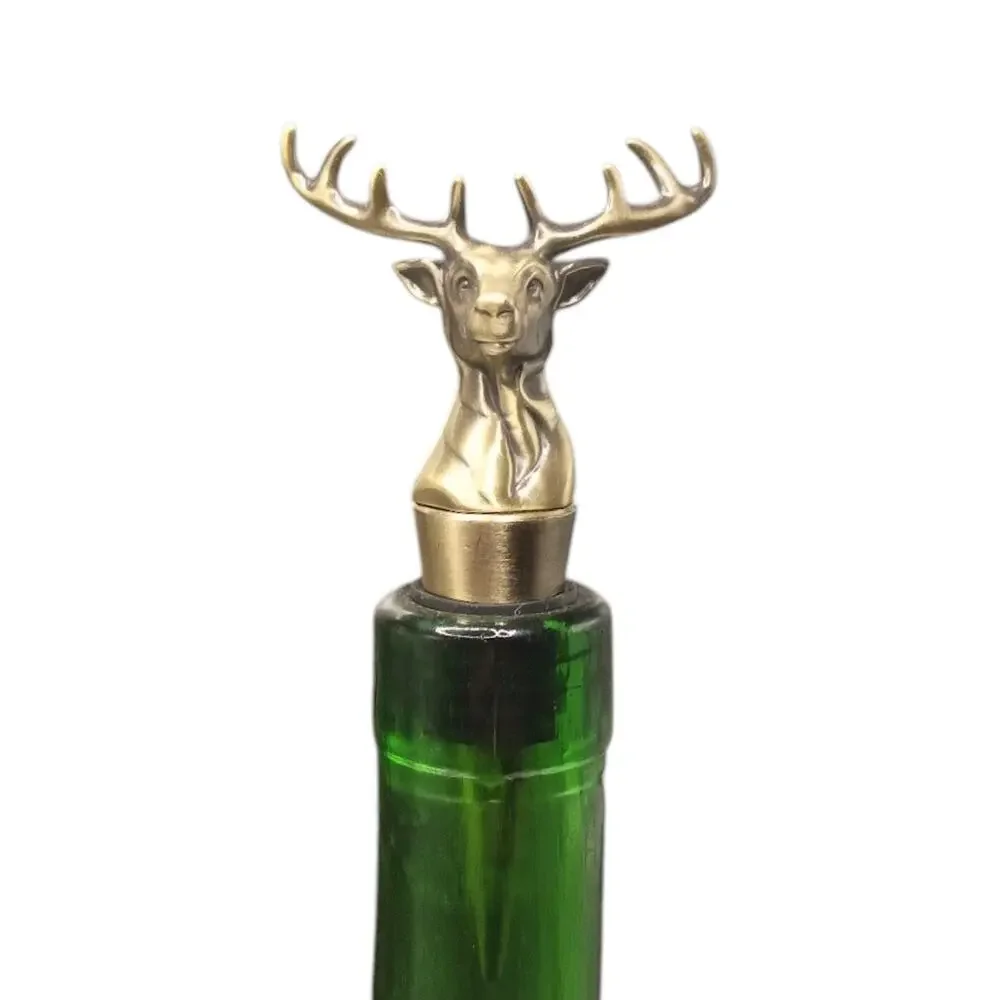 Vintage Empoli Green Glass Rifle Decanter Stag Deer Stopper Hunter Decor Italy